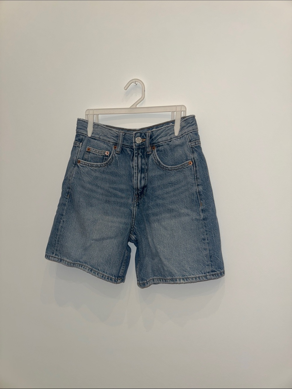 Zara Medium Blue Denim Shorts